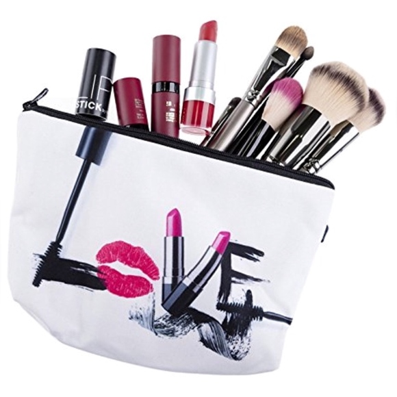 Lipstick Mascera 3D Print Cosmetic Makeup Bag - Picture 3 of 6